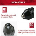 Sechskantschaft-Mini-Bohrfutter-Konvertierung, Dreibackenfutter-Elektrowerkzeug, Hex Shank Silver Chuck (0.3-6.5mm), Hex Shank Black Chuck (0.8-8mm)A, Hex Shank Black Chuck (0.3-6.5mm) B, Hex Shank Black Chuck (0.3-3.6mm)... – Bild 5