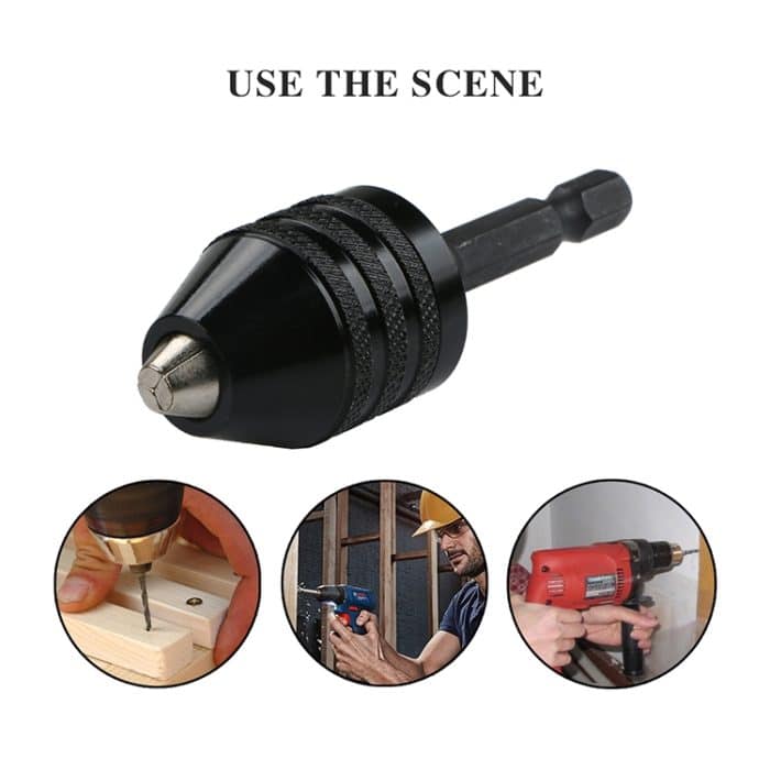 Sechskantschaft-Mini-Bohrfutter-Konvertierung, Dreibackenfutter-Elektrowerkzeug, Hex Shank Silver Chuck (0.3-6.5mm), Hex Shank Black Chuck (0.8-8mm)A, Hex Shank Black Chuck (0.3-6.5mm) B, Hex Shank Black Chuck (0.3-3.6mm)... – Bild 7