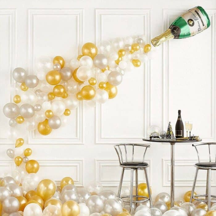 TBD04226332.jpg Champagnerflasche Aluminiumfolie Ballon Set Hochzeits-Party Cocktail Party Dekoration Ballon – Bild 1