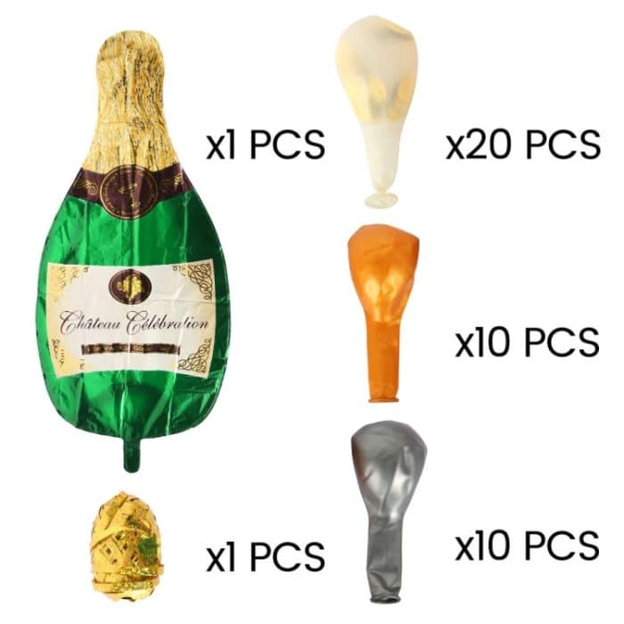 Champagnerflasche Aluminiumfolie Ballon Set Hochzeits-Party Cocktail Party Dekoration Ballon – Bild 5