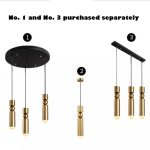 Bartheke, modernes Restaurant, Schlafzimmer, Nachttisch, kreative Persönlichkeit, einfacher kleiner Kronleuchter, Single Head Black, Single Head Brass, Single Head Silver, Three-head Combination Black, Three-head Combination Brass... – Bild 4