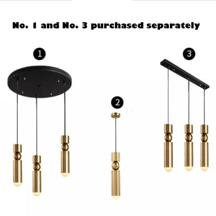 Bartheke, modernes Restaurant, Schlafzimmer, Nachttisch, kreative Persönlichkeit, einfacher kleiner Kronleuchter, Single Head Black, Single Head Brass, Single Head Silver, Three-head Combination Black, Three-head Combination Brass... – Bild 4