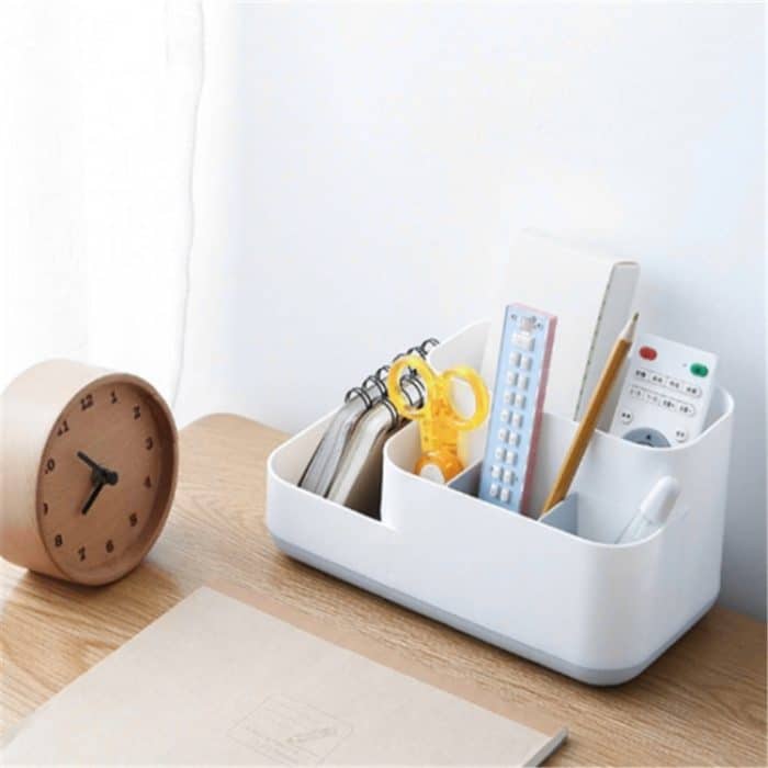 K204 Kreative Kunststoff-Aufbewahrungsbox mit abnehmbarem Gitter und Kosmetik-Desktop-Rack – Bild 5