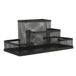 Schreibtischhalter Organizer Metall Mesh Style Bleistifthalter Aufbewahrungsbox Home Storage Organisation, Größe: 15.5x10.2x10cm – Bild 2