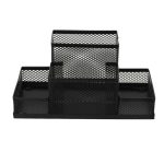 Schreibtischhalter Organizer Metall Mesh Style Bleistifthalter Aufbewahrungsbox Home Storage Organisation, Größe: 15.5x10.2x10cm – Bild 3