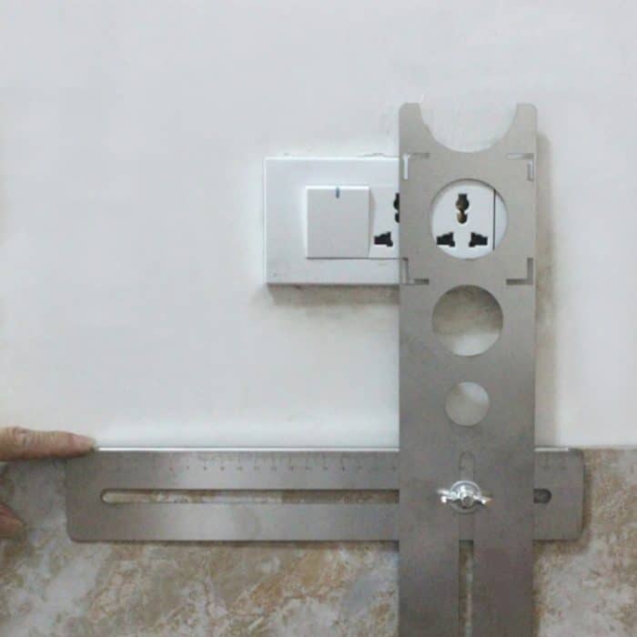 Fliesen-Universal-Lochpositionierer Multifunktionale Marmorperforationsmessung Einstellbare Wandfliesen-Messvorrichtung – Bild 5