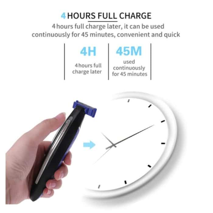 Elektrischer Herrenrasierer, wiederaufladbarer Rasierer, Black + Blue – Bild 4