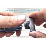 Elektrischer Herrenrasierer, wiederaufladbarer Rasierer, Black + Blue – Bild 6