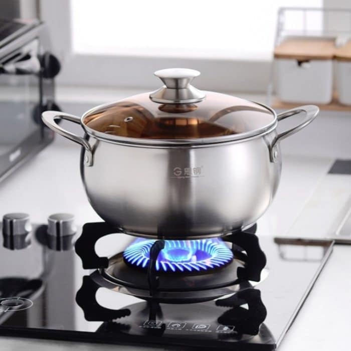 Si Gang 24 cm großer, trommelförmiger, extra dicker Suppentopf aus Edelstahl, 24 CM – Bild 1