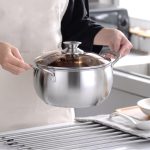 Si Gang 24 cm großer, trommelförmiger, extra dicker Suppentopf aus Edelstahl, 24 CM – Bild 5