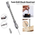 HIAIM Punch Halbautomatisches Spiralbohrer-Handbohrset, Hand Drill (+1 Copper Chuck), Hand Drills +0.6-2.0 Bits 10 PCS, Hand Drills +0.3-1.6 Bits 20 PCS – Bild 4