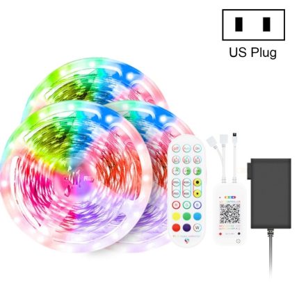 Bluetooth-Anzug Smart Music Sound Control Lichtleiste Wasserdicht 5050 RGB Bunte Atmosphäre LED-Lichtleiste mit 24-Tasten-Fernbedienung, 30M 540 LEDs