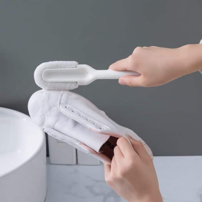 3 Stück weiche Haarbürste mit langem Griff, Reinigungsbürste für den Haushalt, Schuhwaschbürste, Blue, Gray – Bild 5