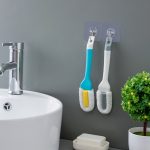 3 Stück weiche Haarbürste mit langem Griff, Reinigungsbürste für den Haushalt, Schuhwaschbürste, Blue, Gray – Bild 6