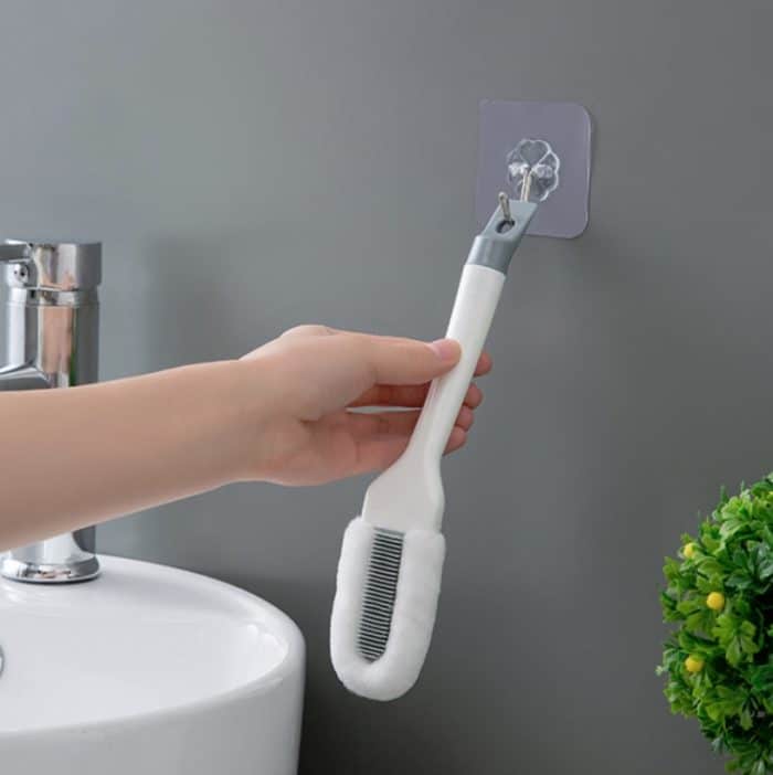 3 Stück weiche Haarbürste mit langem Griff, Reinigungsbürste für den Haushalt, Schuhwaschbürste, Blue, Gray – Bild 8