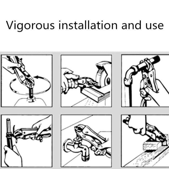 Multifunktionale Universal-Kraftdruckzange, manuelle Klemmzange vom Typ C, 10 Inch Light Handle, 10 Inch Plastic Handle – Bild 6