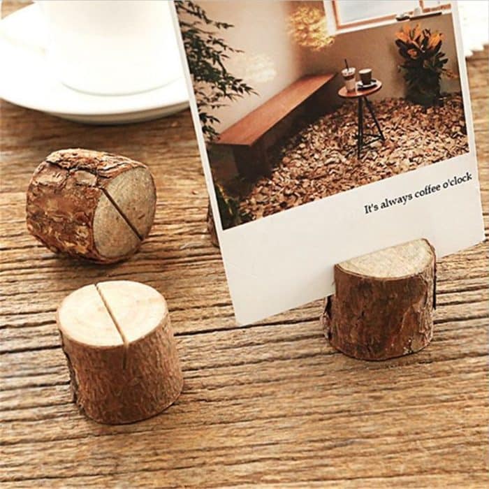 10 stücke log stumpf note halter foto clip kreative home diy dekorative ornamente schießen requisiten – Bild 5