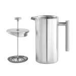 Französische Druck-Kaffeekanne aus Edelstahl 304, handgefertigte Teekanne, 350ml, 800ml, 1000ml – Bild 3