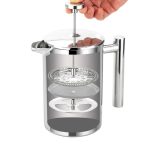 Französische Druck-Kaffeekanne aus Edelstahl 304, handgefertigte Teekanne, 350ml, 800ml, 1000ml – Bild 6