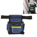 Elektriker-Wartung, verstellbare Hardware-Werkzeug-Gürteltasche mit mehreren Taschen, Multifunktions-Aufbewahrungstasche, Black, Blue