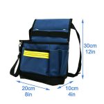 Elektriker-Wartung, verstellbare Hardware-Werkzeug-Gürteltasche mit mehreren Taschen, Multifunktions-Aufbewahrungstasche, Black, Blue – Bild 3