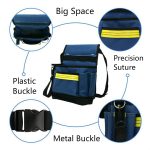 Elektriker-Wartung, verstellbare Hardware-Werkzeug-Gürteltasche mit mehreren Taschen, Multifunktions-Aufbewahrungstasche, Black, Blue – Bild 6