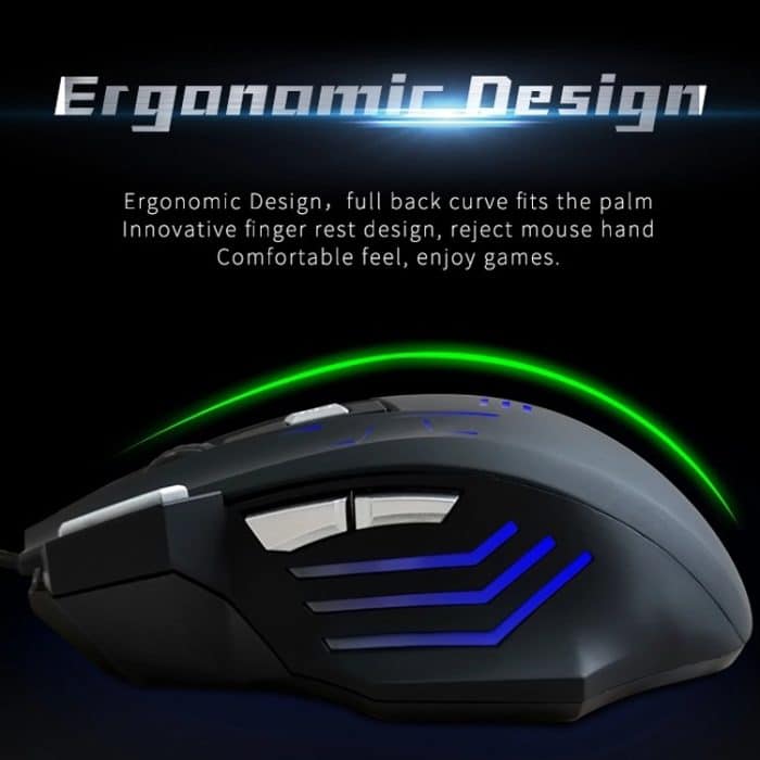 MOS7 7 Tasten One-Click Combo Benutzerdefinierte Tastaturkürzel Spielmäuse, Kabellänge: 2 m – Bild 5