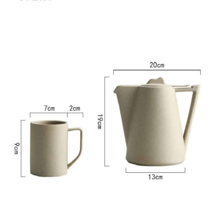 Persönlichkeit Kreatives Keramik Retro Teeservice, Terracotta water set, White porcelain water set – Bild 5