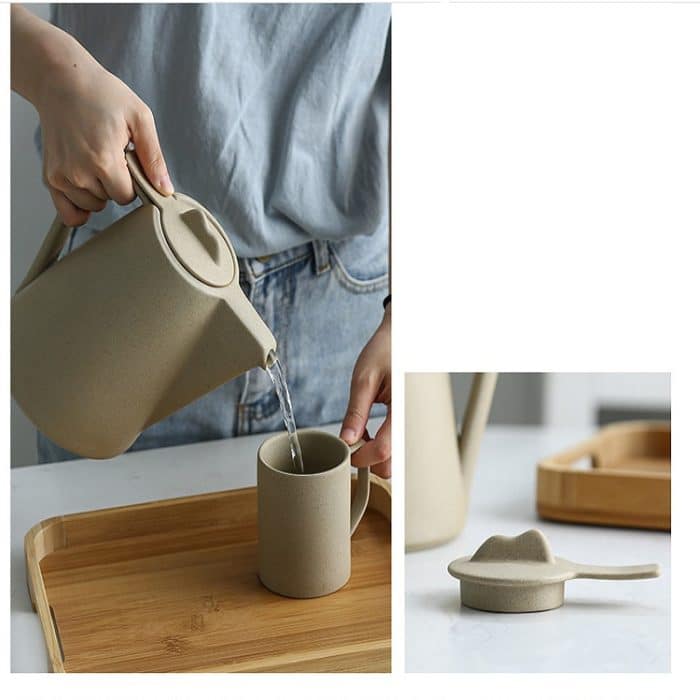 Persönlichkeit Kreatives Keramik Retro Teeservice, Terracotta water set, White porcelain water set – Bild 8