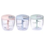 Multifunktions-Hand-Pull-Gemüseschneider, Haushalts-Fleischwolf, Knoblauchmaschine, zufällige Farblieferung, Large, Small – Bild 2