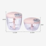 Multifunktions-Hand-Pull-Gemüseschneider, Haushalts-Fleischwolf, Knoblauchmaschine, zufällige Farblieferung, Large, Small – Bild 4