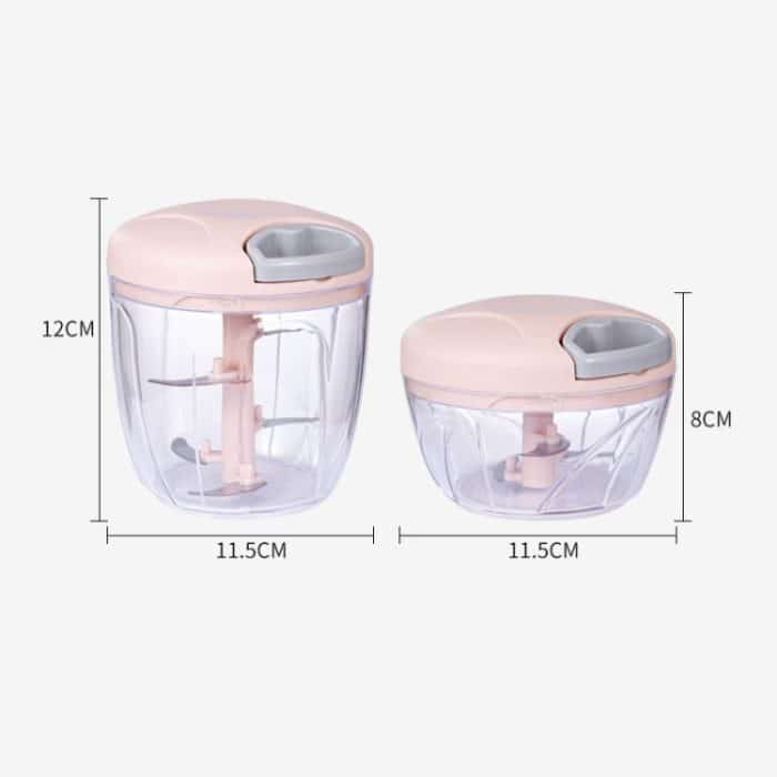 Multifunktions-Hand-Pull-Gemüseschneider, Haushalts-Fleischwolf, Knoblauchmaschine, zufällige Farblieferung, Large, Small – Bild 4