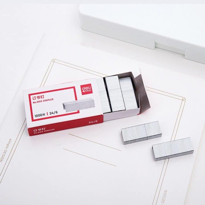 TBD04266598.jpg 20 PCS Deli 0012 Universal Nr. 12 Hefter 24/6 Heftklammern Hefter Normale Heftklammern – Bild 1