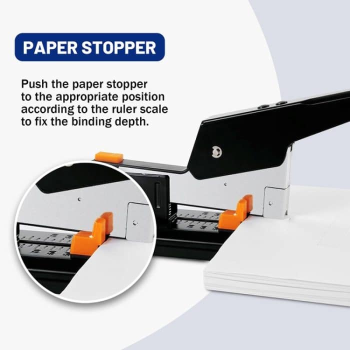 Deli 0399 Großer Hefter Verdickter verlängerter arbeitssparender Büropapierhefter – Bild 5