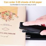 2 Stück Deli 0414 Hefter Tragbarer drehbarer Hefter 0012 Heftnagel – Bild 5