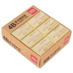 12 Stück/BoxDeli 7535A 4B Radiergummi Zeichenprüfung Boxed Rubber Student Art Drawing Rubber