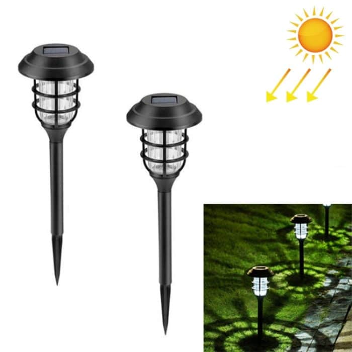 2 Stück Solar-Streifen-Rasenlicht, LED, wasserdicht, für den Außenbereich, Garten, Park, Landschaftslicht – Bild 1