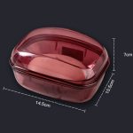 Badezimmer-Seifenbox, transparent, mit Deckel, Abflussdichtung, Reise, tragbar, doppellagig, Wäsche-Seifenbox – Bild 9