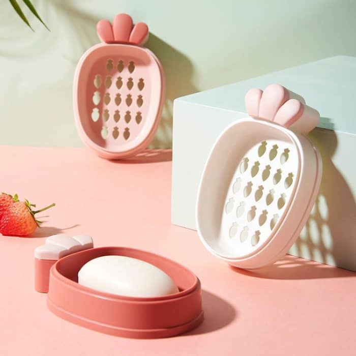 Kunststoff-Seifenbox mit Deckel, entleerbare, tragbare Reise-Seifenbox, zufällige Farbe – Bild 1