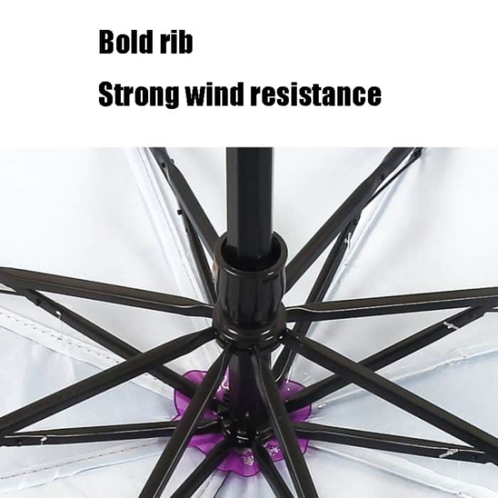 Sonnenblumen-Vinyl-Sonnenschutz, doppelschichtiger Sonnenschutz, UV-Regenschirm, faltbarer Regen- und Sonnenschirm mit doppeltem Verwendungszweck – Bild 5