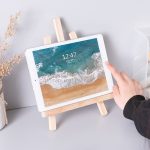 4 Stück Holz-Desktop-Handy-iPad-Ständer, flach, zusammenklappbar, Mini-Staffelei, Large, Small – Bild 5