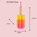 3 PCS Kreative Eis Form Küche Schwamm Wischen Stick Eis Schwamm Pinsel Küche Geschirrspülschwamm Scheuerschwamm, Ice Cream Shape Sponge – Bild 6