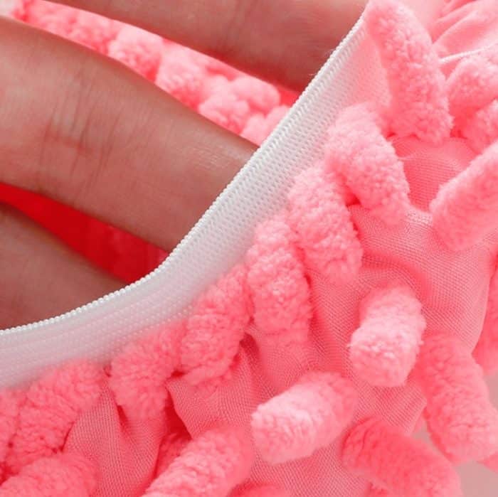 2 Stück Chenille Lazy Mopping Schuhüberzug Sauberer Boden Abnehmbarer und waschbarer Mopp Zufällige Farbe – Bild 9