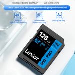 Lexar SD-800X Pro Hochgeschwindigkeits-SD-Karte für Spiegelreflexkameras, 32GB, 64GB, 128GB, 256GB, 512GB – Bild 4
