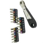 19-in-1 1/4 Ratschenschlüssel-Bit-Set, Mini-Bit-Set, manueller Schraubenschlüssel, Red Handle, Black Handle – Bild 2