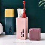 5-teiliges tragbares Zahnbürstenfass-Gurgelbecher, einfaches Reiseset – Bild 4