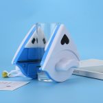 2 Stück doppelseitiger Glas-Fensterreiniger, dreieckig, multifunktionaler magnetischer Glasreiniger, 2 PCS (Green), 2 PCS (White) – Bild 5