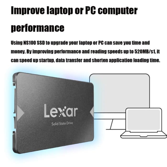 Lexar NS100 2,5-Zoll-SATA3-Notebook-Desktop-SSD-Solid-State-Laufwerk, 128GB, 256GB, 512GB, 1TB – Bild 6