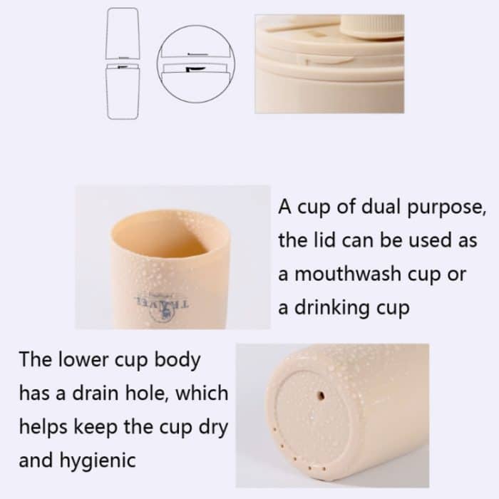 ETRAVEL Reise-Toilettenartikel, vierteiliges Set, Reise-Zahnbürstenetui – Bild 6