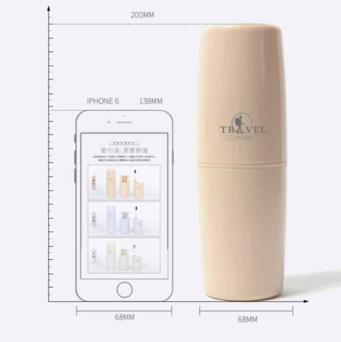 ETRAVEL Reise-Toilettenartikel, vierteiliges Set, Reise-Zahnbürstenetui – Bild 8